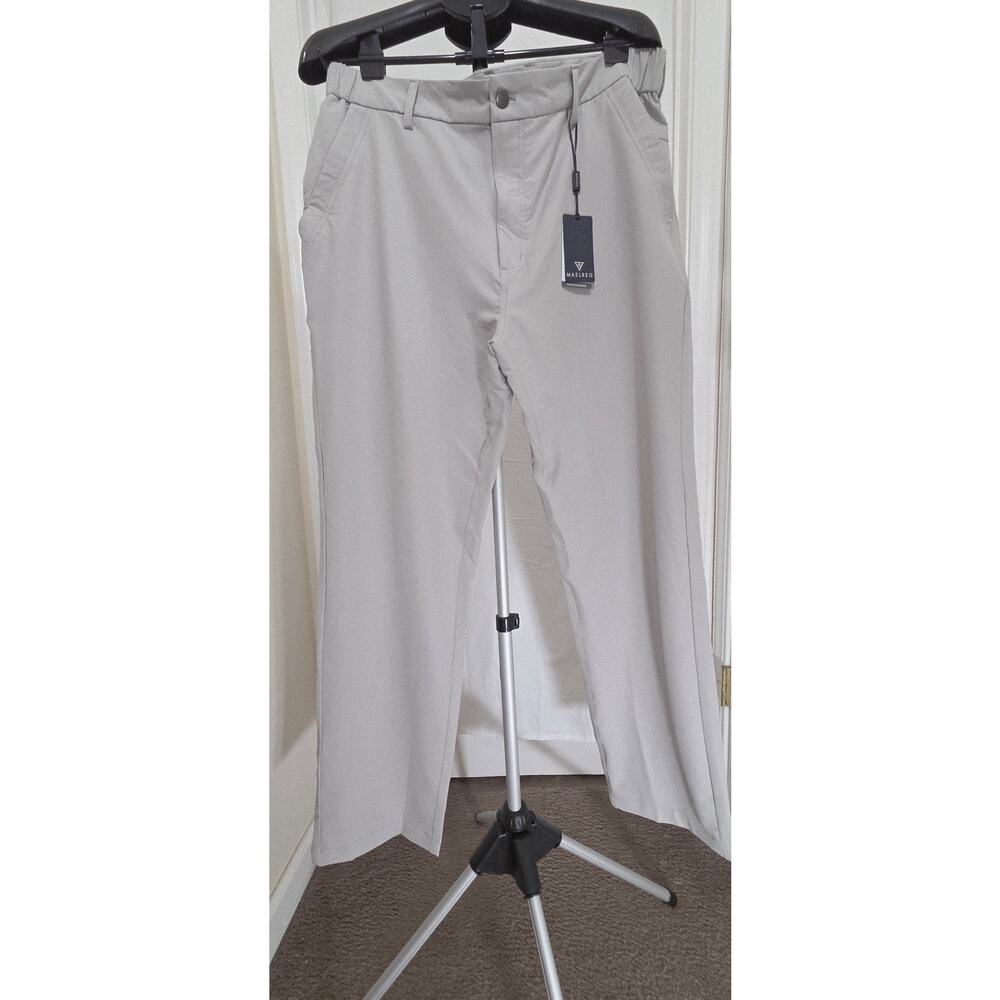 Maelreg ProFlex Pants Mens 38x32 Gray Performance Stretch Golf Travel Casual NWT